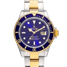 ROLEX Submariner date 16613 blue WATCH 724182