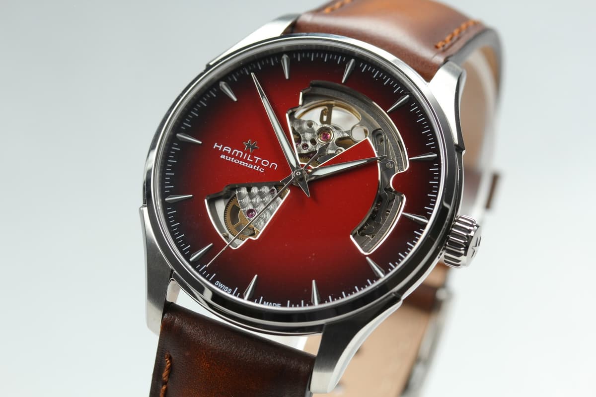 [Box, Paper] HAMILTON Jazzmaster Open Heart H326750 Burgundy AT Swiss Made Watch