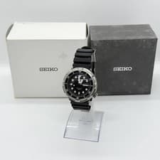 SEIKO Watch Diver 7C46-6010 633936 Silver Black Quartz Men's Auth Rare w/Boxed