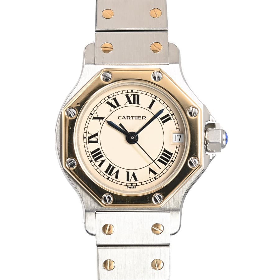 CARTIER Santos Octagon SM W2001683 Watches / white quartz Women