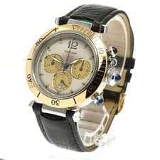 CARTIER PASHA CHRONO 38 W3101155 38mm SS/YG Quartz Chronograph Date #C397