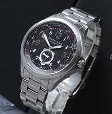 Full Set [N MINT] Hamilton Aviation Pilot H766550 42mm Black Dial AT Men's Watch