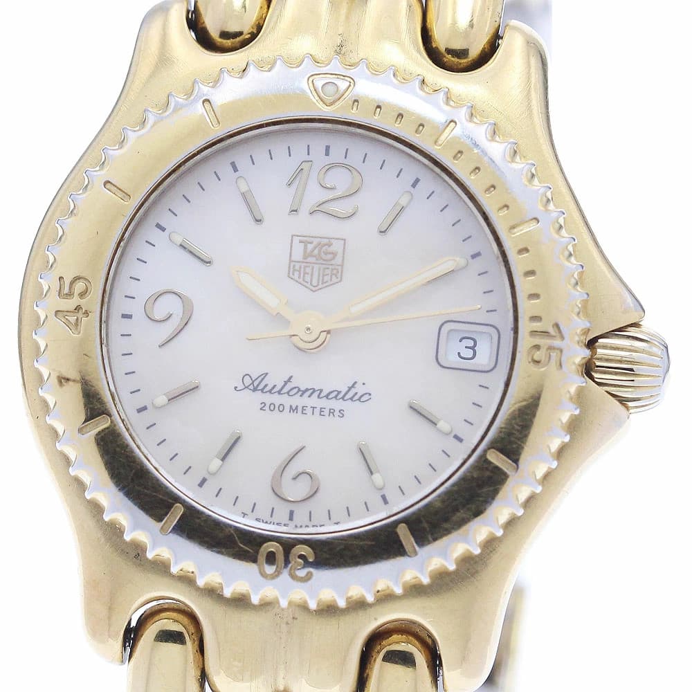 TAG HEUER WG2330 Cell Date White Shell Dial Automatic Winding Ladies _944350