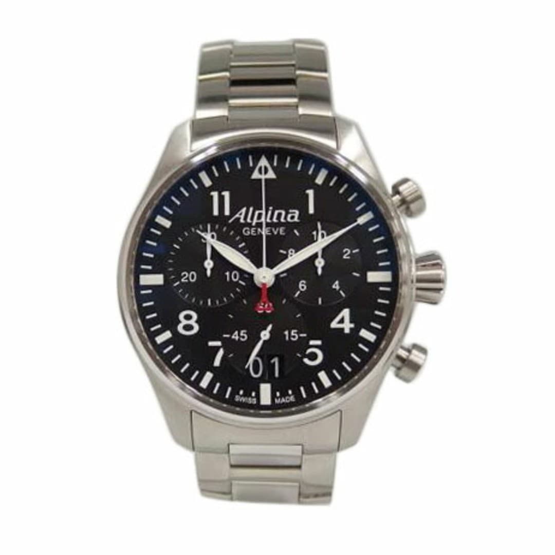 Alpina StarTimer Chronograph Quartz AL-372B4S6B A Grade Used From Japan