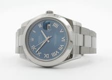 Rolex Datejust II Blue Roman Dial 41MM Stainless Steel Oyster Automatic 116300