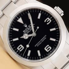 2024 CARD ROLEX MENS EXPLORER I 224270 BLACK ARABIC 40MM STAINLESS STEEL WATCH