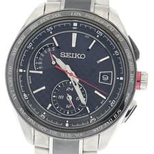 Seiko Brighter SAGA259/8B63-0AN0 Solar Radio Men's Wristwatch Used From Japan