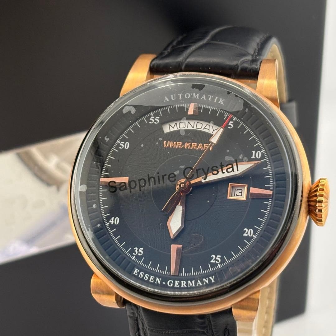 UHR-KRAFT Automatic Watch Rare German White New Unused with Box