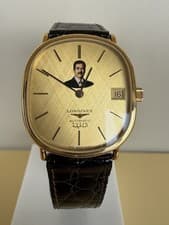LONGINES AUTOMATIC President Saddam Hussein Iraq Photo Dial Watch 31m Size R8