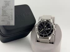 Breitling Superocean Heritage Chronograph A13320 46mm Black Dial Steel Box