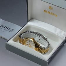 Near MINT RADO Golden Horse 633.3649.2 Date Silver Auto 35mm Men's Watch w/ Box