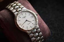 Longines Conquest Quartz Boys Watch SS White Dial Date New From Japan