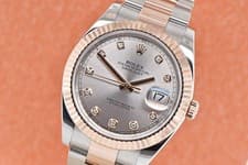2021 Rolex Datejust 41 18K Everose & Steel Factory Diamond Sundust Dial 126331