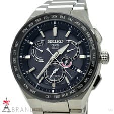 Seiko Astron GPS Solar Titanium Black Dial Model SBXB123 Used