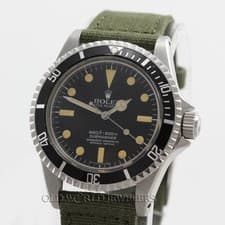 Rolex Vintage Submariner No Date 5512 Black Dial Stainless Steel Circa 1968