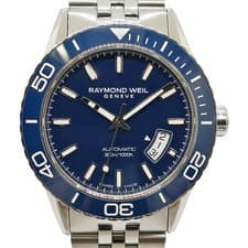 RAYMOND WEIL Freelancer 2760-ST3-50001 SS Blue Men's Automatic Watch Used