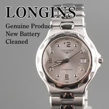 LONGINES CONQUEST Watch L1 6314 35mm Quartz Silver Dial Classic Style