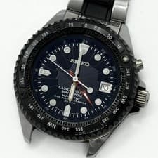 SEIKO WATCH KINETIC 5M65-0A10 159/700 Black AT Antarctic Model One-Piece Case