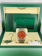 Rolex Oyster Perpetual 41 Coral Red Index Dial on Oyster 124300 2021