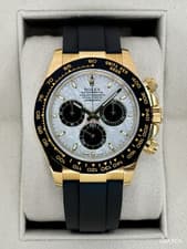 2022 Rolex Daytona 40mm 116518LN Oysterflex Yellow Gold Meteorite Dial