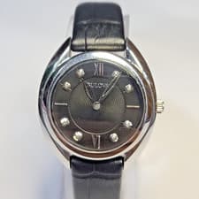 RARE BULOVA BLACK DIAL STRAP WATCH FOR WOMEN MB5-11