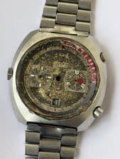 Rare Zodiac Chronograph Cal 12 Ref. 902 886  For Parts Or Restore