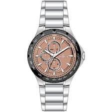 Invicta Men's Watch Aviator Quartz Chronograph Pink Dial Steel Bracelet 50102