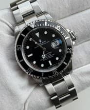 Rolex Submariner 16610 Silver Oyster Bracelet with Black Bezel D Serial 2006