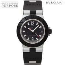 BVLGARI BVLGARI Aluminum AL32TA Ladies Watch 18P Diamond Date Black Quartz Watch