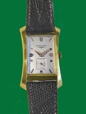 Vintage 1954  LONGINES  "Hour Glass" Large Men's Gold Filled  Watch Ref. 2038-1