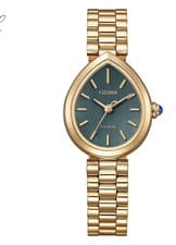 Citizen EM1203-57X Eco-Drive Quartz Women's Watch Green Dial Analog From Japan