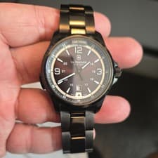 Victorinox 241665 Night Vision Dark Grey Dial Black Stainless Steel Men's Watch