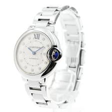 CARTIER BALLON BLEU WE902074 33mm SS Automatic Silver Dial Watch #C148