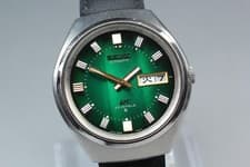 Serviced [Exc+5] Seiko Lord Matic 5606-7300 Green Dial Kanji AT Men's Watch