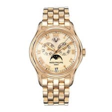 Patek Philippe Complications Watch 37MM White Roman Numerals Dial Rose Gold