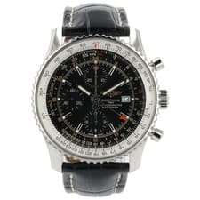 Breitling Navitimer GMT Black Dial Steel 46mm Automatic Men’s Watch A24322