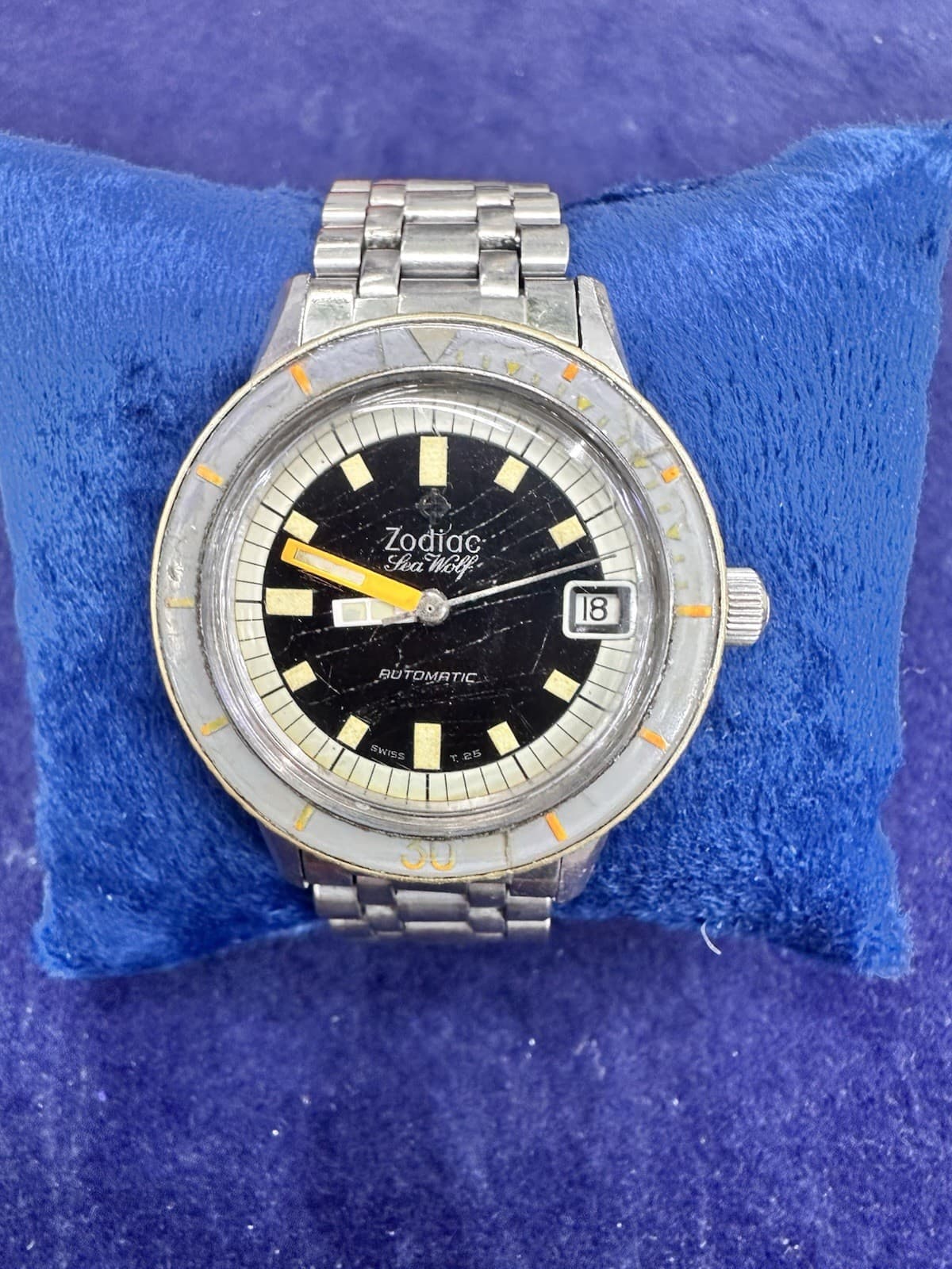 Vintage Zodiac Sea Wolf Aerospace Quickset date. JB Champion (Working) 1960s