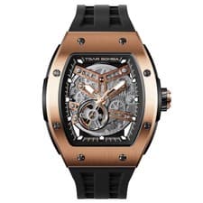 TSAR BOMBA Elemental-Automatic SS  Fluororubber Strap Watch TB8228A - 04