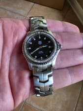 TAG Heuer WJ1117.BA0575 Mens Link Series Quartz Watch Black Silver 65 Diamonds