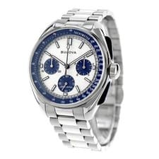 Bulova Lunar Pilot 98K112 Chronograph Moon Watch Panda Dial Precision Quartz