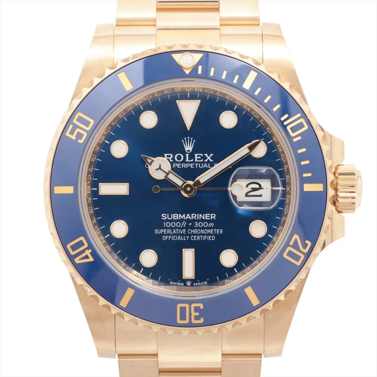 Rolex SUBMARINER DATE 126618LB YG YG AT blue dial