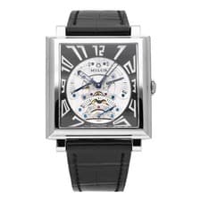Milus Tri Retrograde Black & Silver Dial Automatic Men's Watch HERT 001
