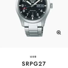 Seiko Automatic SRPG27 Black Metal Watch Official