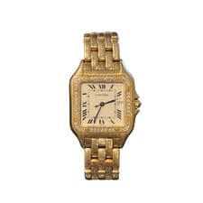 Cartier Panthere 883969 'Ladies' Midsize Yellow Gold White Dial Diamond Bezel