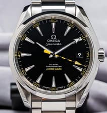 Omega Seamaster Aqua Terra 41.5mm Yellow & Black Dial Papers 231.10.42.21.01.002