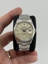 1969 Rolex Date 34 mm Silver  Dial Steel Oyster Automatic Watch 1500 Runs Well!