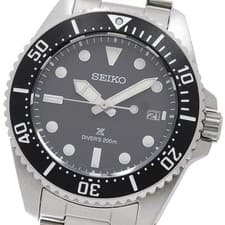 SEIKO SBDJ063/V157-00A0 Watch Prospex Diver Scuba Date Solar 41mm Black SS