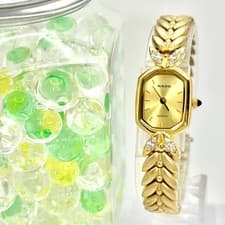 RADO 4P Crystal Ladies Gold Watch 133.9687.2 Good Condition Battery