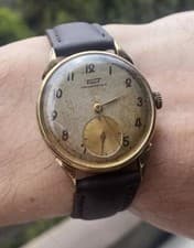 1945 Tissot  Gold Fill Watch Cal 27 6436-1 Swiss All Original Vintage Fancy Lugs
