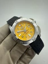 Breitling Avenger II Seawolf Yellow Dial 45mm Steel Auto Rubber Watch A17331 B+P